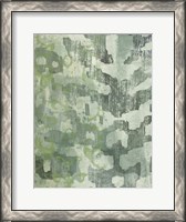 Framed Celadon Ikat I