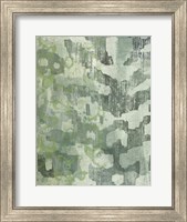 Framed Celadon Ikat I