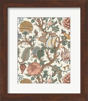 Framed Pastel Jacobean Floral I