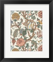 Framed Pastel Jacobean Floral I