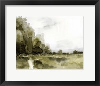 Framed Simple Watercolor Scape I