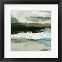 Framed Textured Ocean Tide I