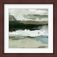 Framed Textured Ocean Tide I