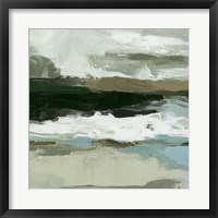 Textured Ocean Tide I Framed Print