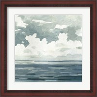 Framed Textured Blue Seascape II