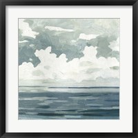 Textured Blue Seascape II Framed Print