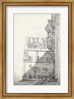 Framed European Building Sketch I