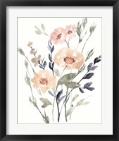 Framed 'Peach & Paynes Bouquet I' border=