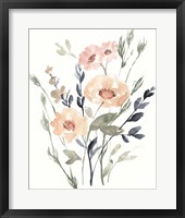 Framed 'Peach & Paynes Bouquet I' border=