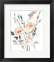 Framed Peach & Paynes Bouquet II