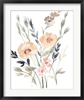 Framed Peach & Paynes Bouquet II