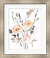 Framed Peach & Paynes Bouquet II