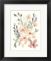 Framed Peachy Pink Blooms I
