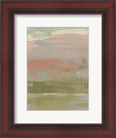 Framed Coral & Olive Striations II