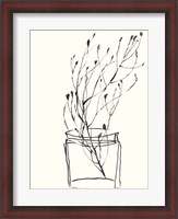 Framed Naive Flower Sketch V