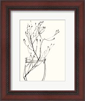 Framed Naive Flower Sketch VI