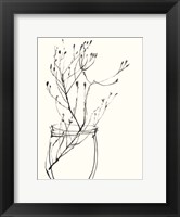 Framed Naive Flower Sketch VI