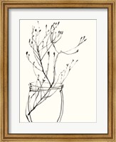 Framed Naive Flower Sketch VI