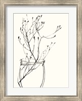Framed Naive Flower Sketch VI