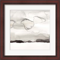Framed Watercolor Abstract Horizon I