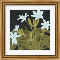Framed 'Garden Lilies I' border=