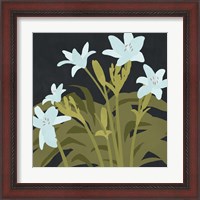Framed 'Garden Lilies I' border=