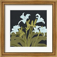 Framed 'Garden Lilies II' border=
