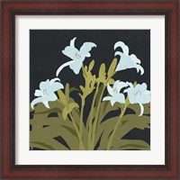 Framed 'Garden Lilies II' border=