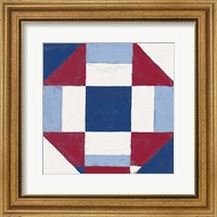 Framed 'Americana Patchwork Tile II' border=