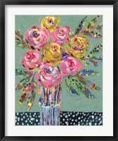 Framed Bright Colored Bouquet I