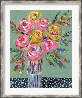 Framed 'Bright Colored Bouquet I' border=