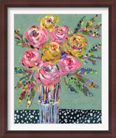Framed 'Bright Colored Bouquet I' border=
