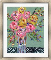 Framed Bright Colored Bouquet I