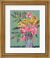Framed 'Bright Colored Bouquet II' border=
