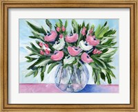 Framed Rosy Bouquet I