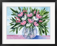 Framed Rosy Bouquet I
