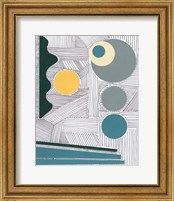 Framed 'Lines and Shapes III' border=