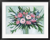 Framed Pink Rosette Bouquet II
