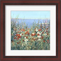 Framed 'Seaside Garden I' border=