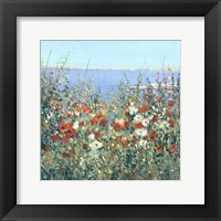 Framed 'Seaside Garden I' border=