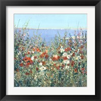 Framed 'Seaside Garden I' border=