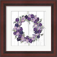 Framed Purple Tulip Wreath I