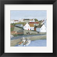 Framed 'Old Coast Town I' border=