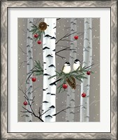 Framed 'Birch Birds I' border=