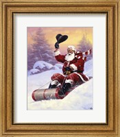 Framed Here Comes Santa