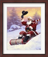 Framed Here Comes Santa