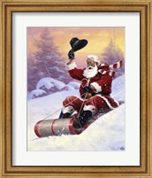 Framed Here Comes Santa