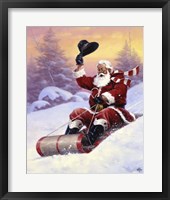 Framed Here Comes Santa
