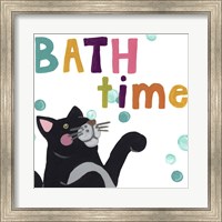 Framed Cute Cat Bath IV