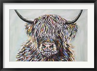 Framed Woolly Highland II